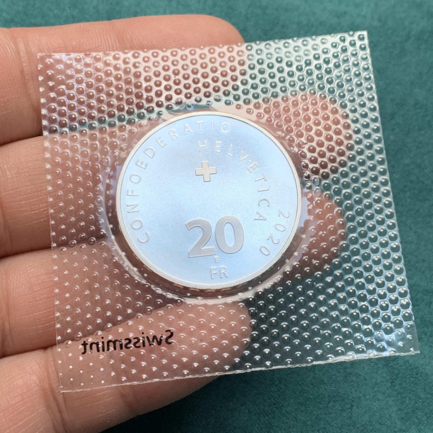 《竞宝斋》第150场-周日，周一，周四 3场 (全场包邮) 瑞士 20法郎 费德勒纪念 银币 原封装 无刮痕无白斑 费德勒粉丝可自藏