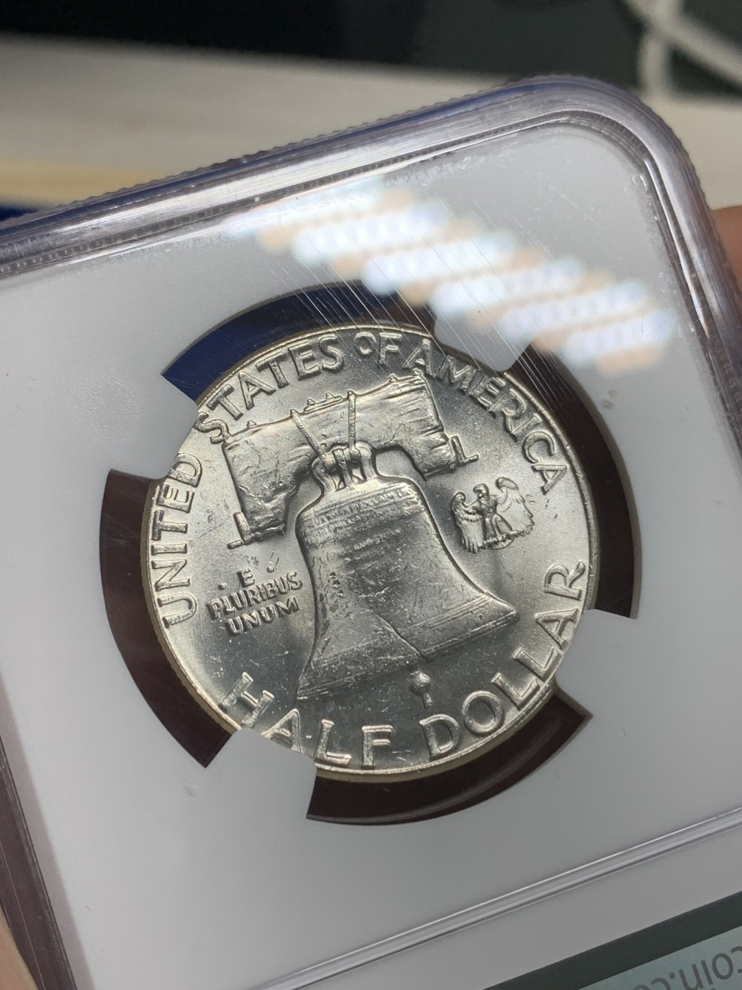 《竞宝斋》第150场-周日，周一，周四 3场 (全场包邮) NGC-MS62 美国1962年 大钟半圆银币 顶级品相 原光好品