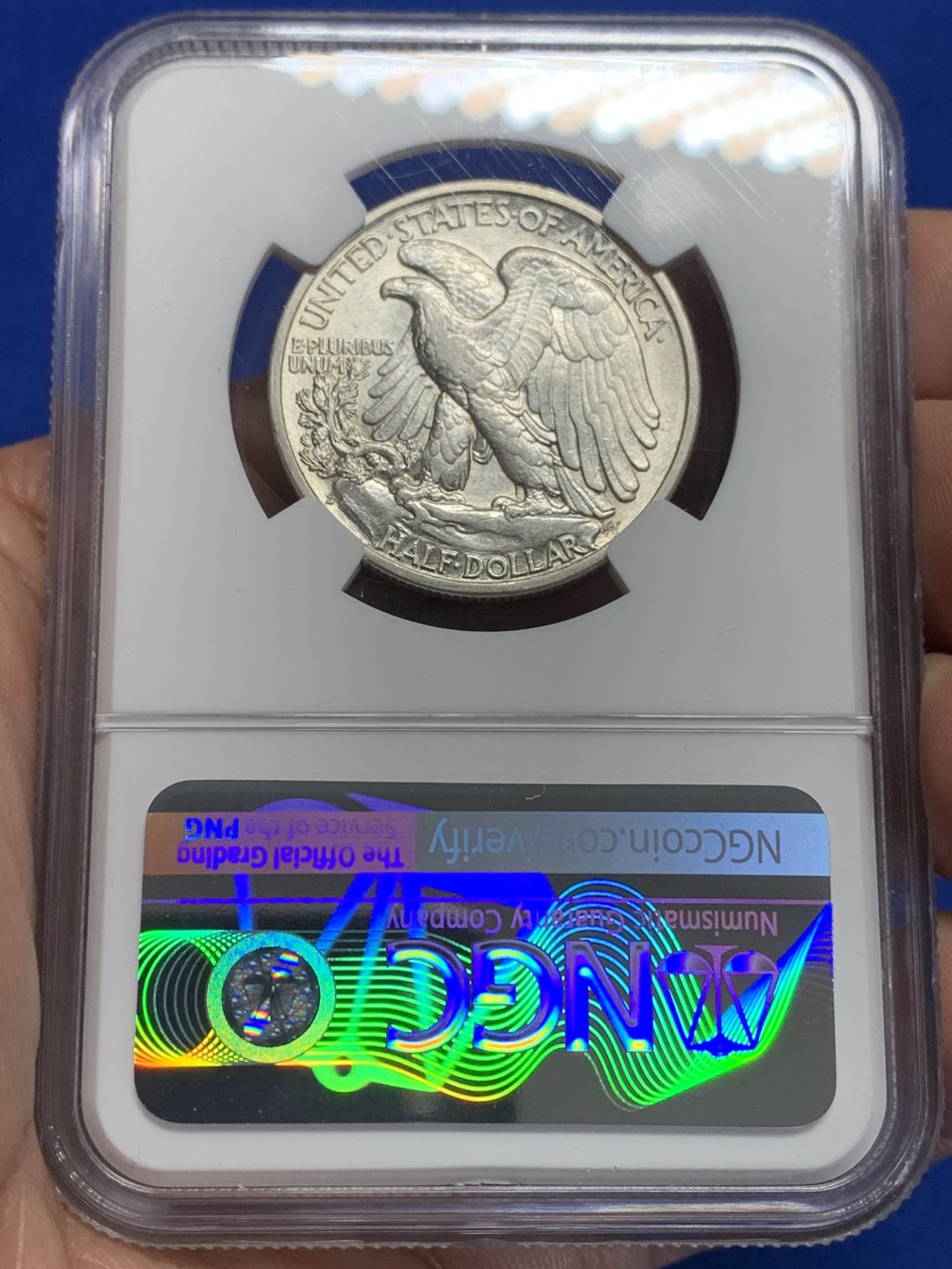 《竞宝斋》第150场-周日，周一，周四 3场 (全场包邮) NGC-AU58 美国1936-D年 行走女神半圆 原光好品