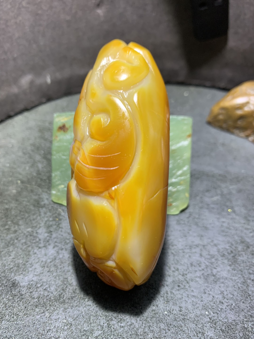 重器天然晶洞马达加斯加高玉化玛瑙手工雕刻如意招财貔貅把件一个