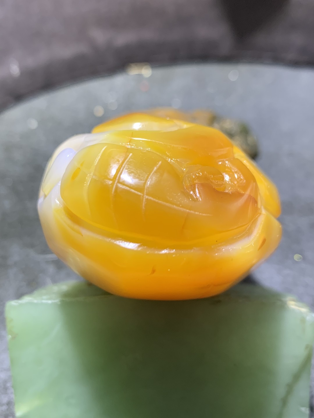 重器天然晶洞马达加斯加高玉化玛瑙手工雕刻如意招财貔貅把件一个