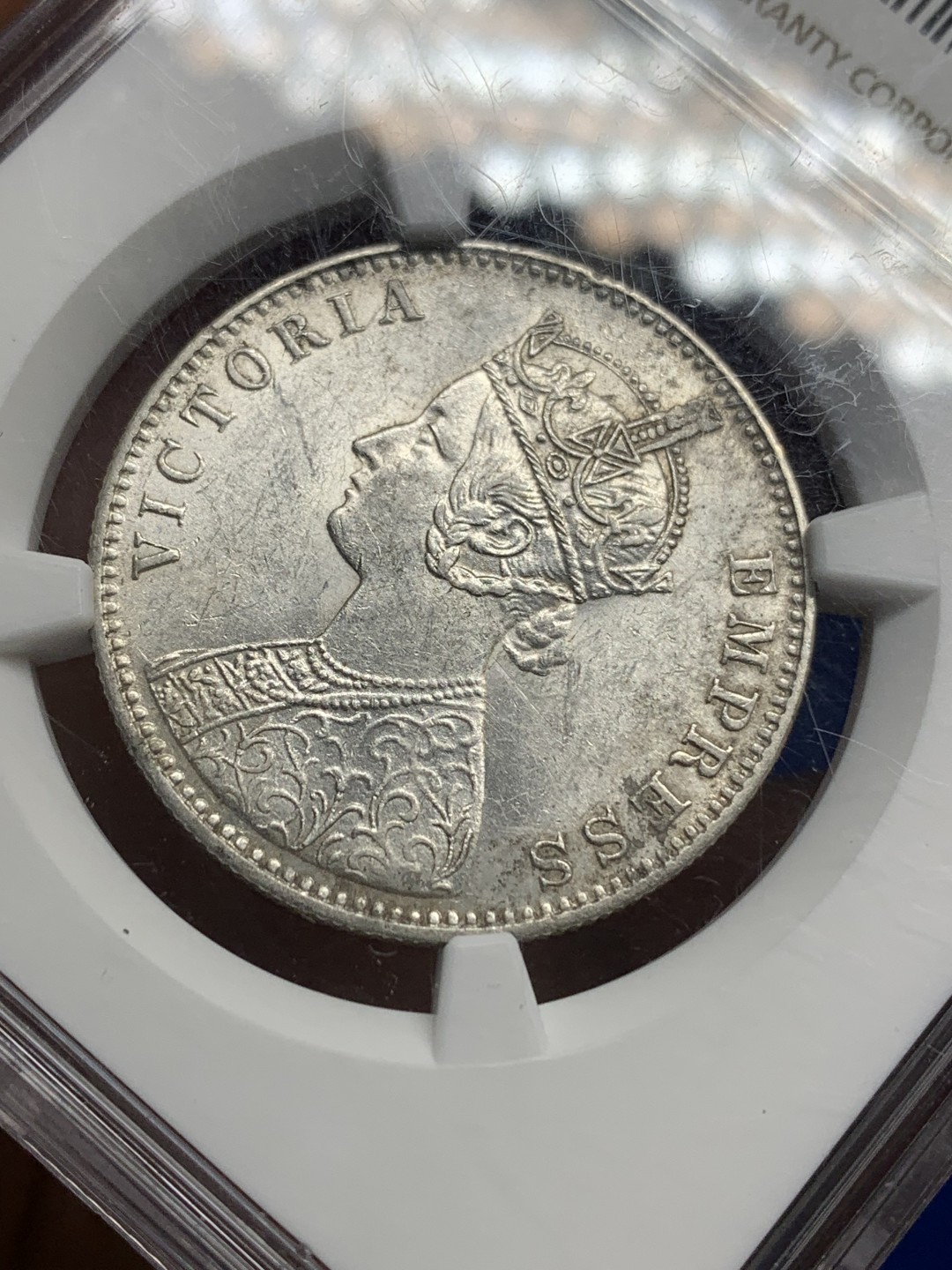 《竞宝斋》第150场-周日，周一，周四 3场 (全场包邮) NGC-MS61 英属印度 1901年 1卢比 银币 C厂发行量少于B厂 印度女皇维多利亚收官之年