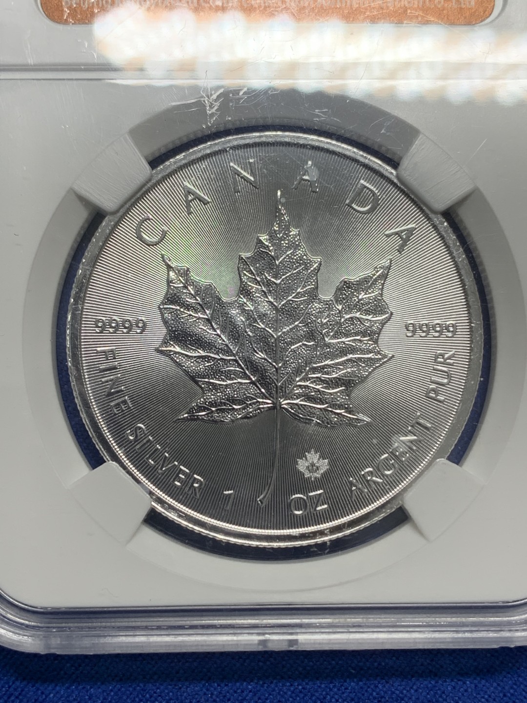 《竞宝斋》第150场-周日，周一，周四 3场 (全场包邮) 加拿大 2017年 枫叶 1盎司银币 31.1克 9999含银量 状态好