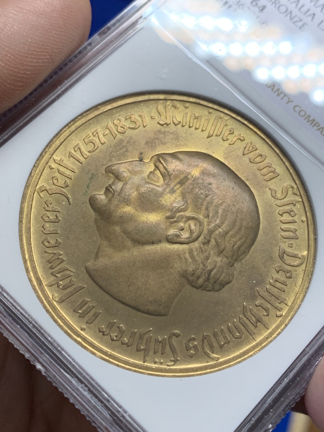 《竞宝斋》第150场-周日，周一，周四 3场 (全场包邮) NGC-MS64 德国紧急状态时期威斯特伐利亚大马币 1923年 10000马克 德紧币中的名誉品状态一流