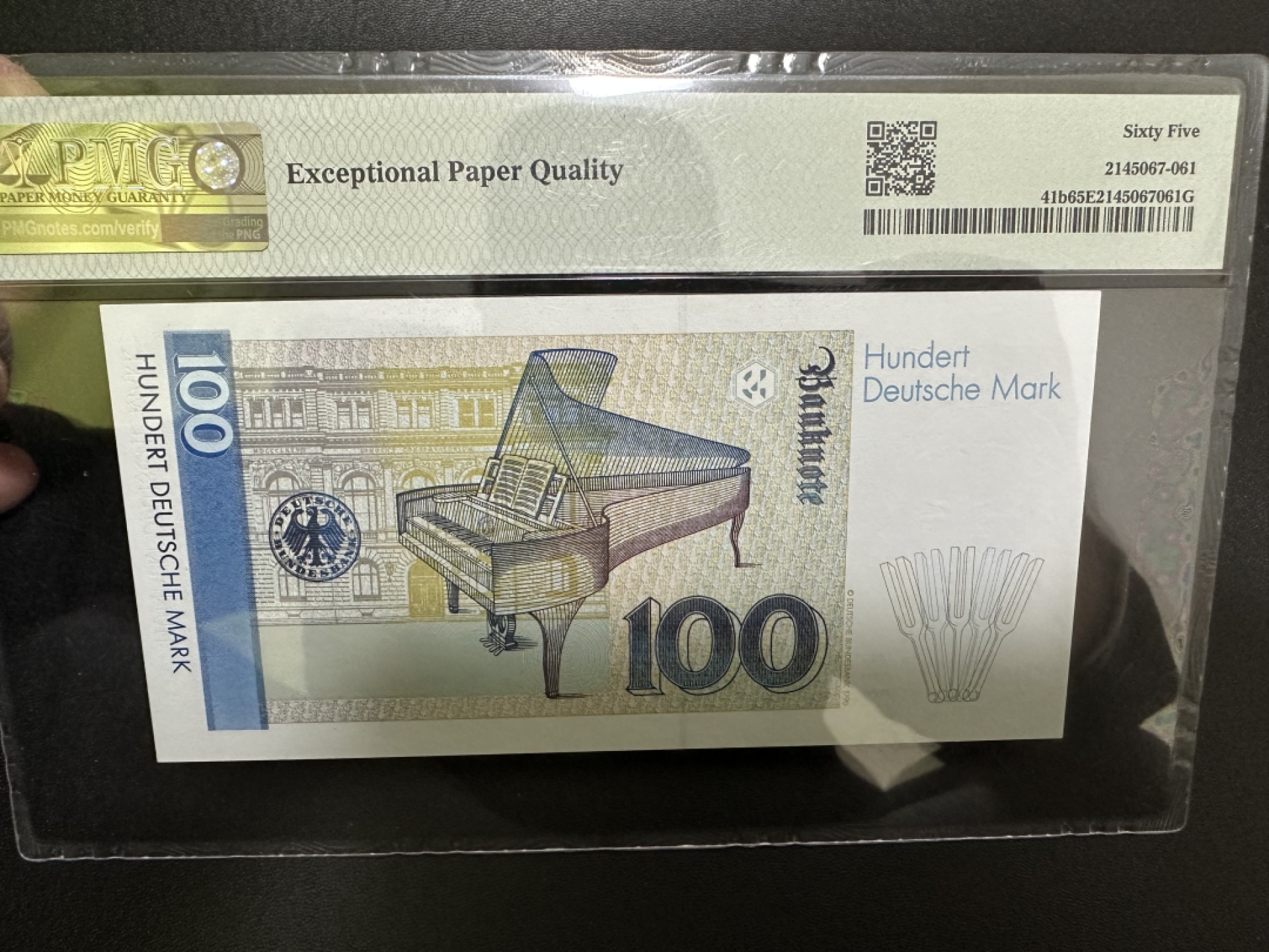 《外钞收藏家》第二百五十六期（评级场） 1991年德国100马克 克拉拉 PMG65