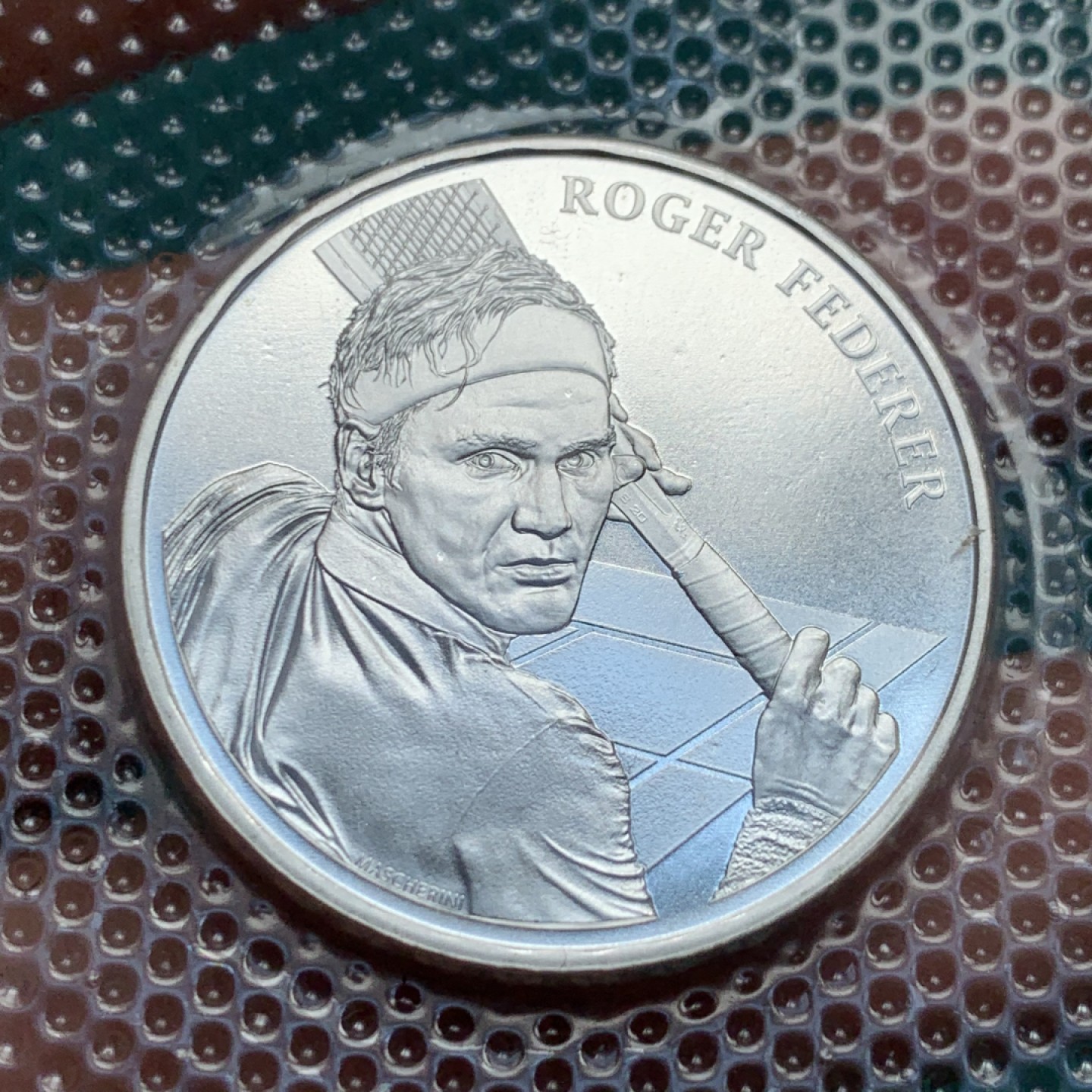 《竞宝斋》第150场-周日，周一，周四 3场 (全场包邮) 瑞士 20法郎 费德勒纪念 银币 原封装 无刮痕无白斑 费德勒粉丝可自藏