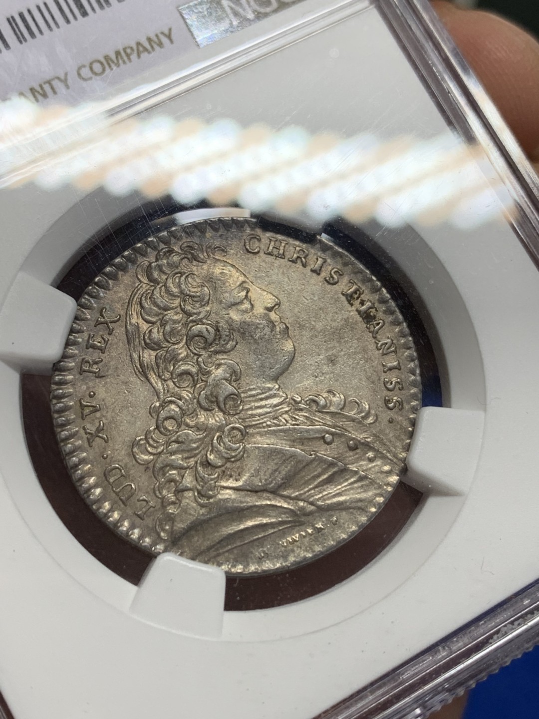 《竞宝斋》第150场-周日，周一，周四 3场 (全场包邮) NGC-AU58 法国1728年 路易十五 皇家派对 JETON 银质 顶级品相