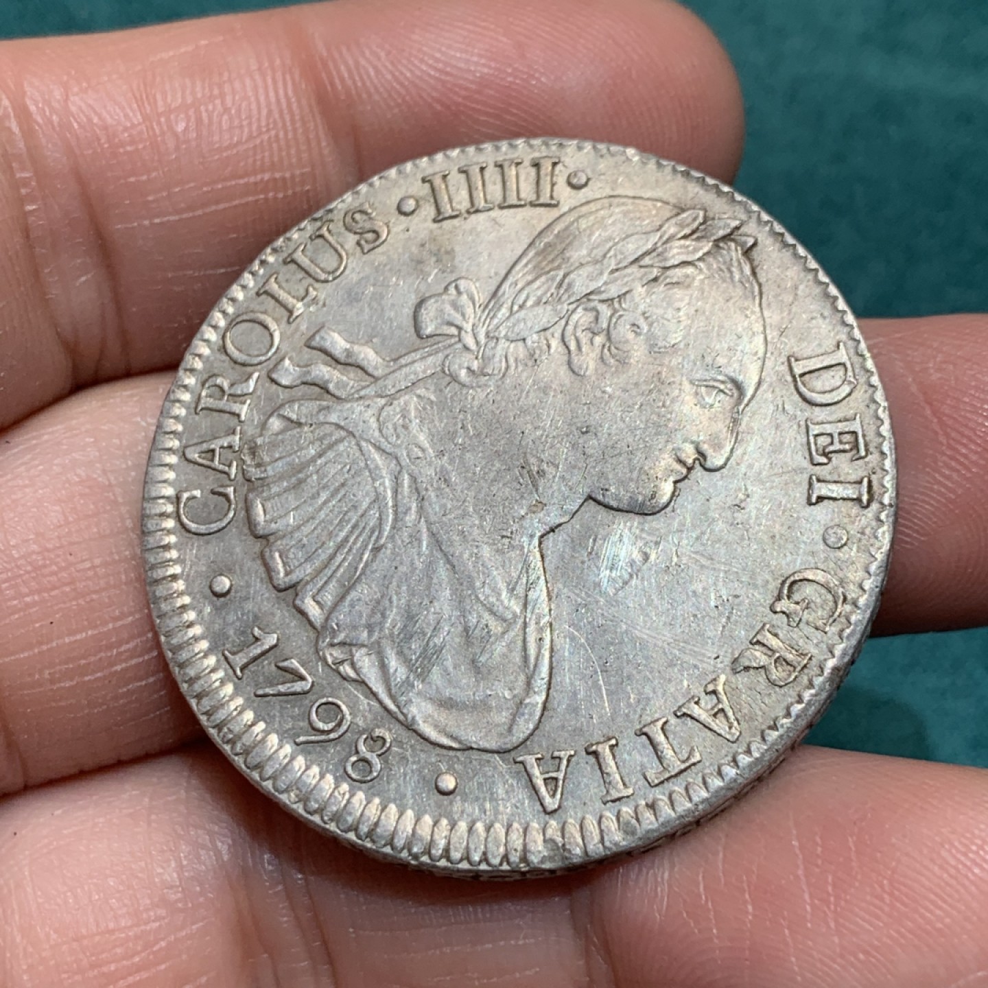 《竞宝斋》第150场-周日，周一，周四 3场 (全场包邮) 墨西哥 1798年 卡四 双柱 大银币深打带底光