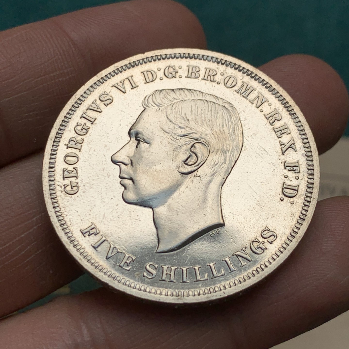 《竞宝斋》第150场-周日，周一，周四 3场 (全场包邮) 英国 1951年 乔治六世 最后的马剑 克朗镍马剑 绿盒带证书