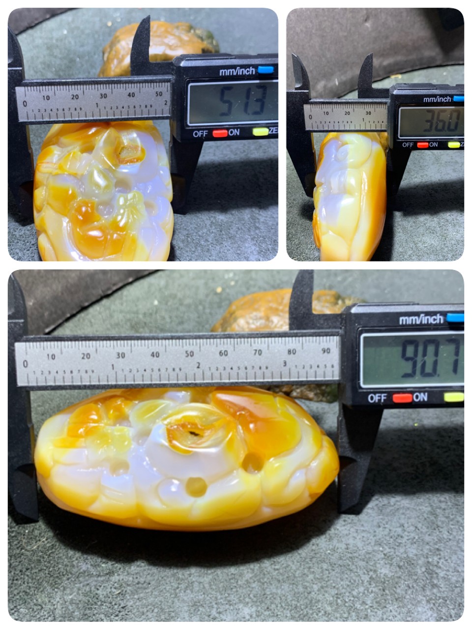 重器天然晶洞马达加斯加高玉化玛瑙手工雕刻如意招财貔貅把件一个