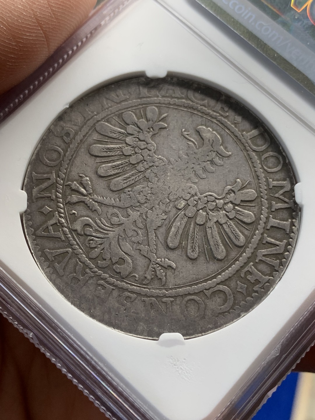 《竞宝斋》第150场-周日，周一，周四 3场 (全场包邮) NGC-VF30冠军分 瑞士 1622年 1泰勒 银币 神圣罗马帝国下属瑞士自由联邦巴塞尔大银 正面市徽背面帝国鹰 稀有品种