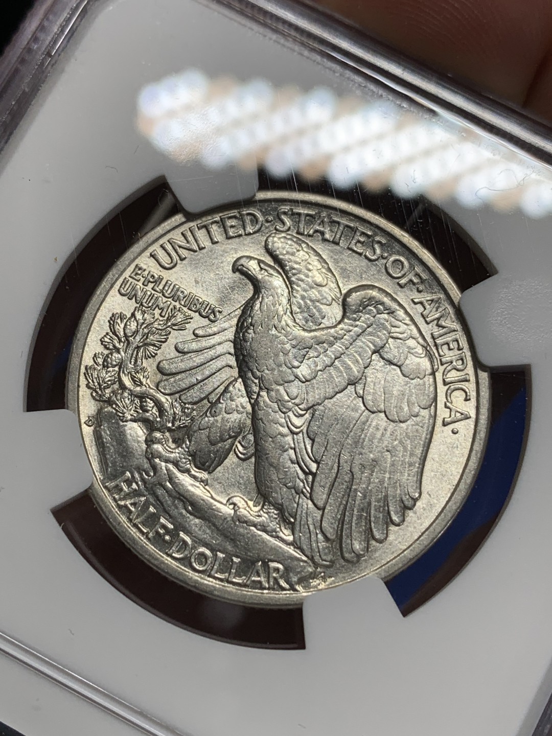 《竞宝斋》第150场-周日，周一，周四 3场 (全场包邮) NGC-AU58 美国1936-D年 行走女神半圆 原光好品