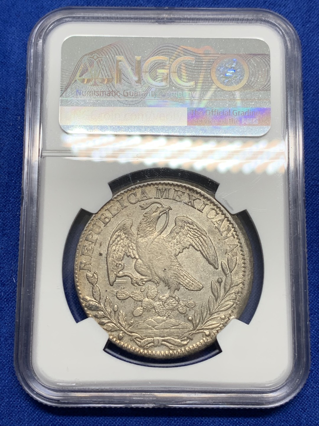 《竞宝斋》第150场-周日，周一，周四 3场 (全场包邮) NGC AU 墨西哥 1835 ZS OM 早期花边鹰洋底光好 打制深