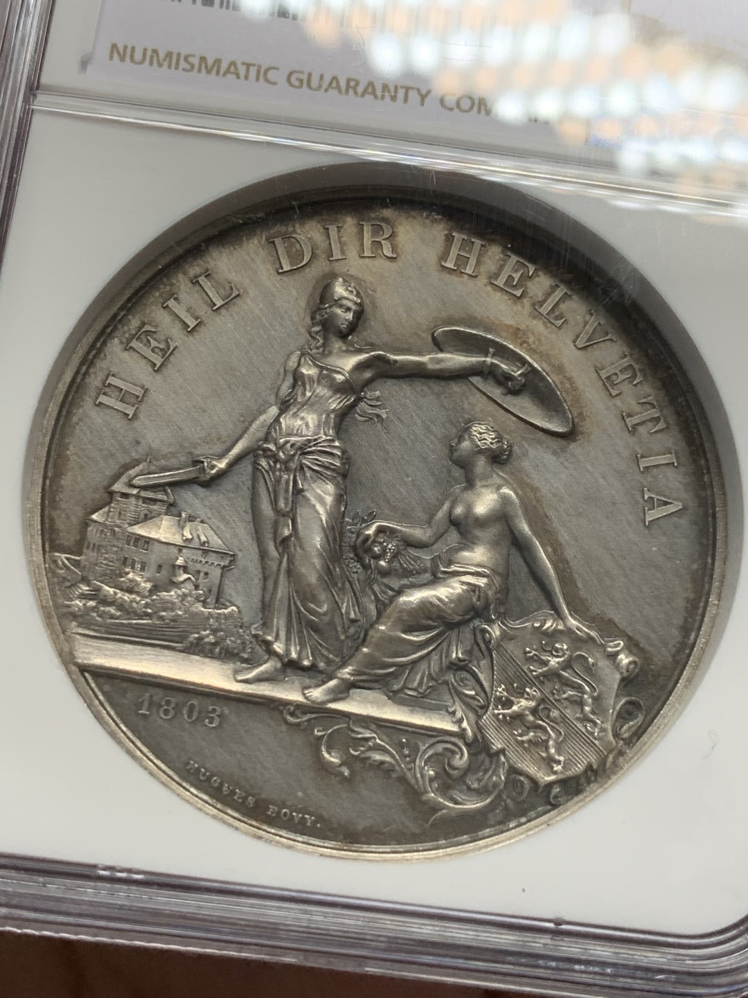 《竞宝斋》第150场-周日，周一，周四 3场 (全场包邮) NGC-UNC  瑞士1890年图尔高州射击节大银章