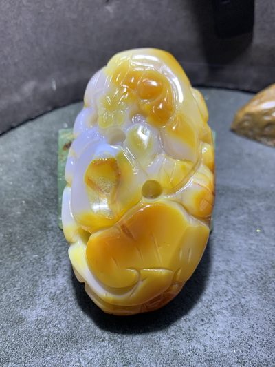 重器天然晶洞马达加斯加高玉化玛瑙手工雕刻如意招财貔貅把件一个 - 重器天然晶洞马达加斯加高玉化玛瑙手工雕刻如意招财貔貅把件一个