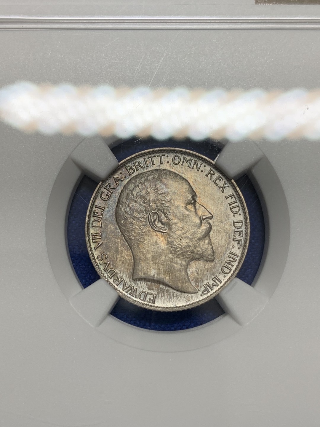 《竞宝斋》第150场-周日，周一，周四 3场 (全场包邮) NGC-PF62matte 1902年 爱德华七世 6便士 全品无伤，薄彩