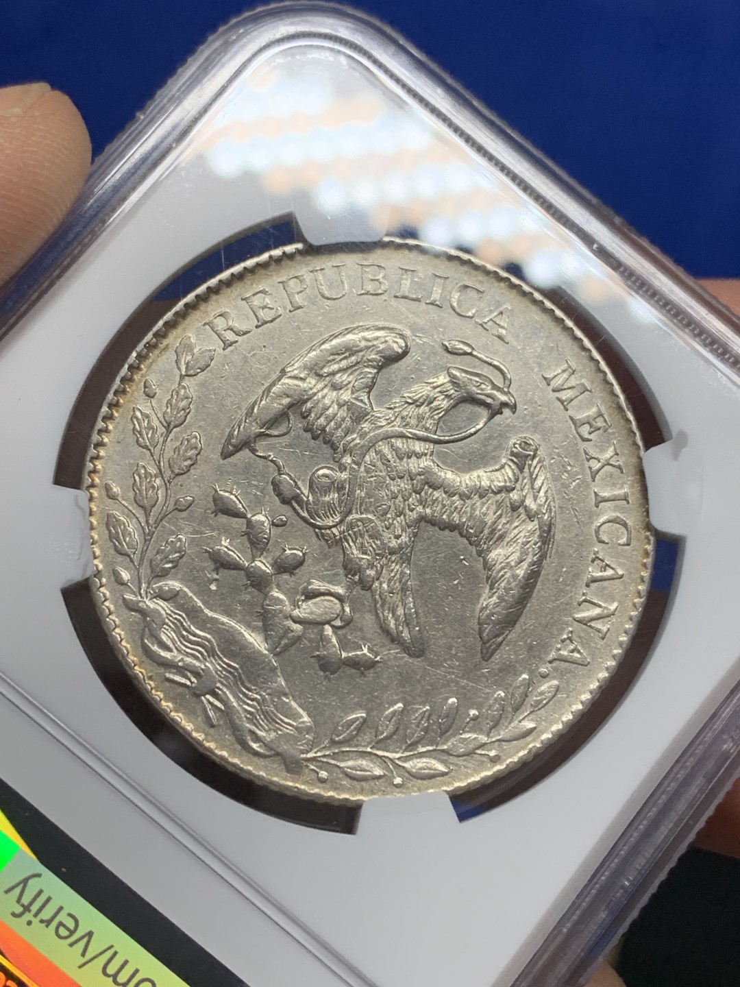 《竞宝斋》第150场-周日，周一，周四 3场 (全场包邮) NGC UND 墨西哥 1894   8里亚尔 花边鹰洋 银币 淡环彩深打