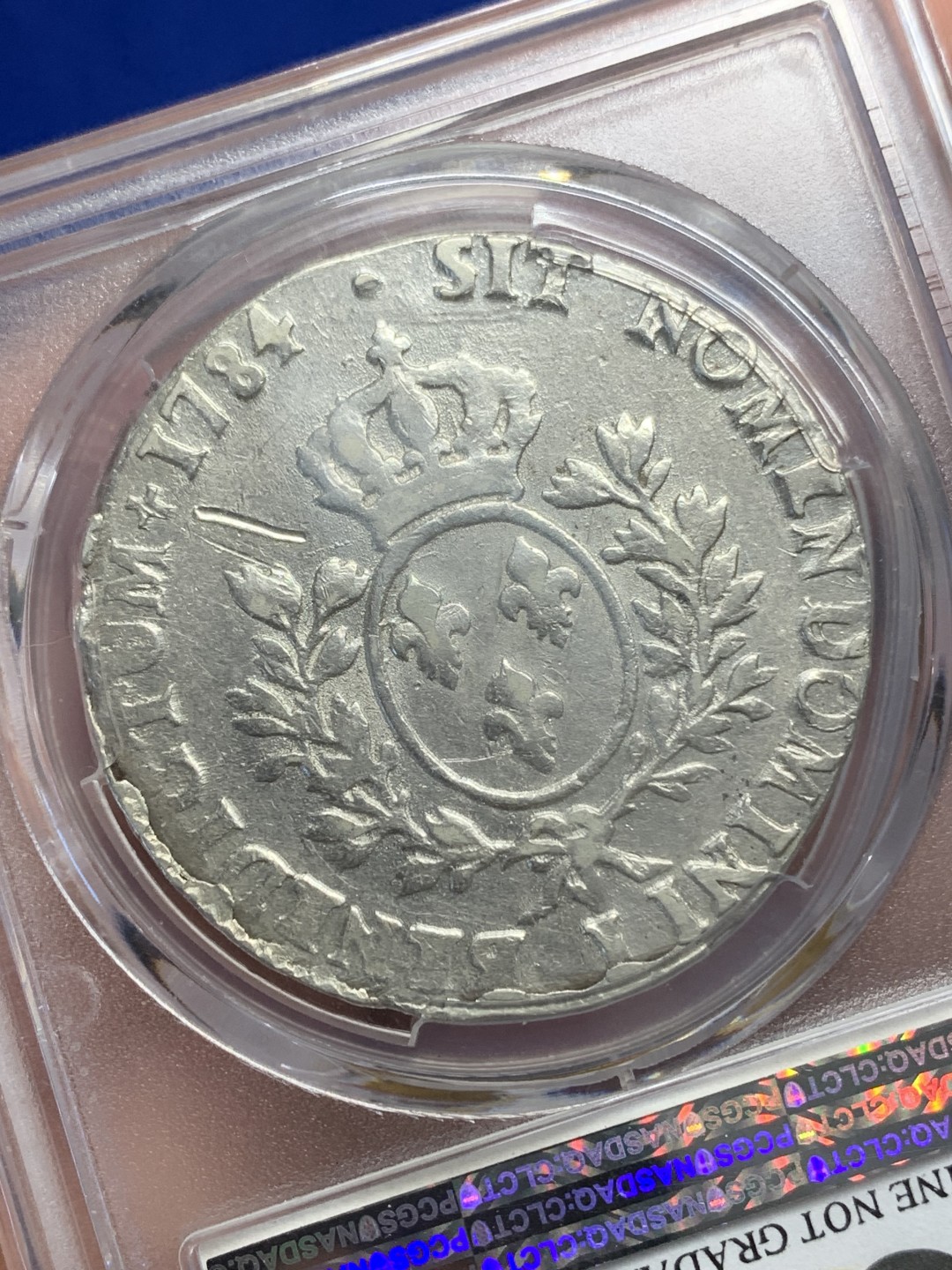 《竞宝斋》第150场-周日，周一，周四 3场 (全场包邮) PCGS-VFD 法国1784年I版路易十六埃居大银币