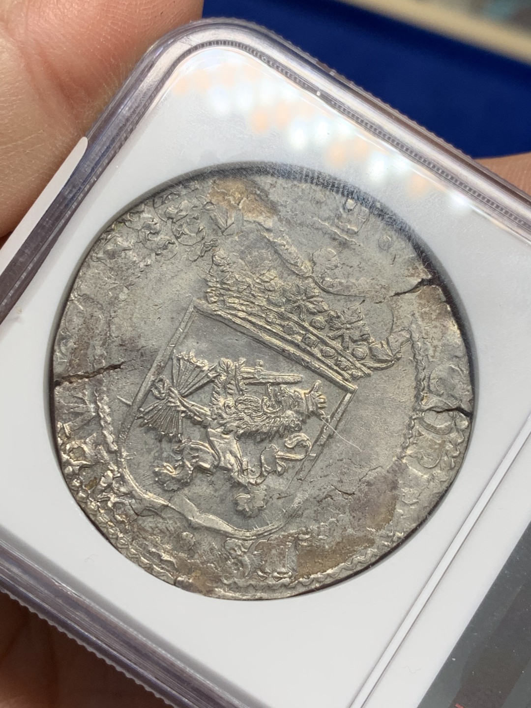 《竞宝斋》第150场-周日，周一，周四 3场 (全场包邮) NGC AU荷兰 1660年 乌特勒支 早期1杜卡特武士 大银币 少见早期，常见17××年晚期版本