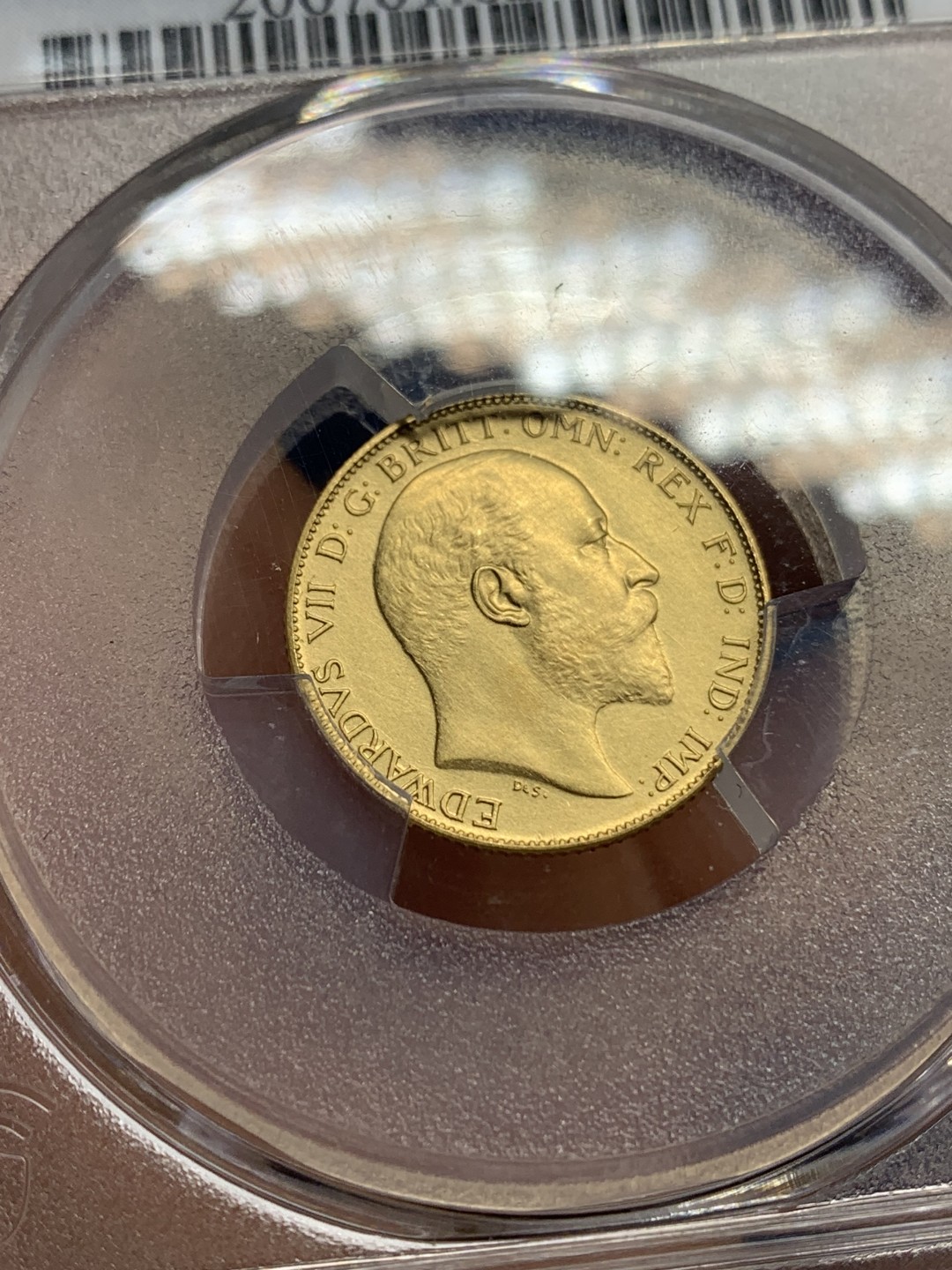 《竞宝斋》第150场-周日，周一，周四 3场 (全场包邮) PCGS-PR62matte 1902年 爱德华七世 半索维林 马剑金币 还是精制的好，看着舒服