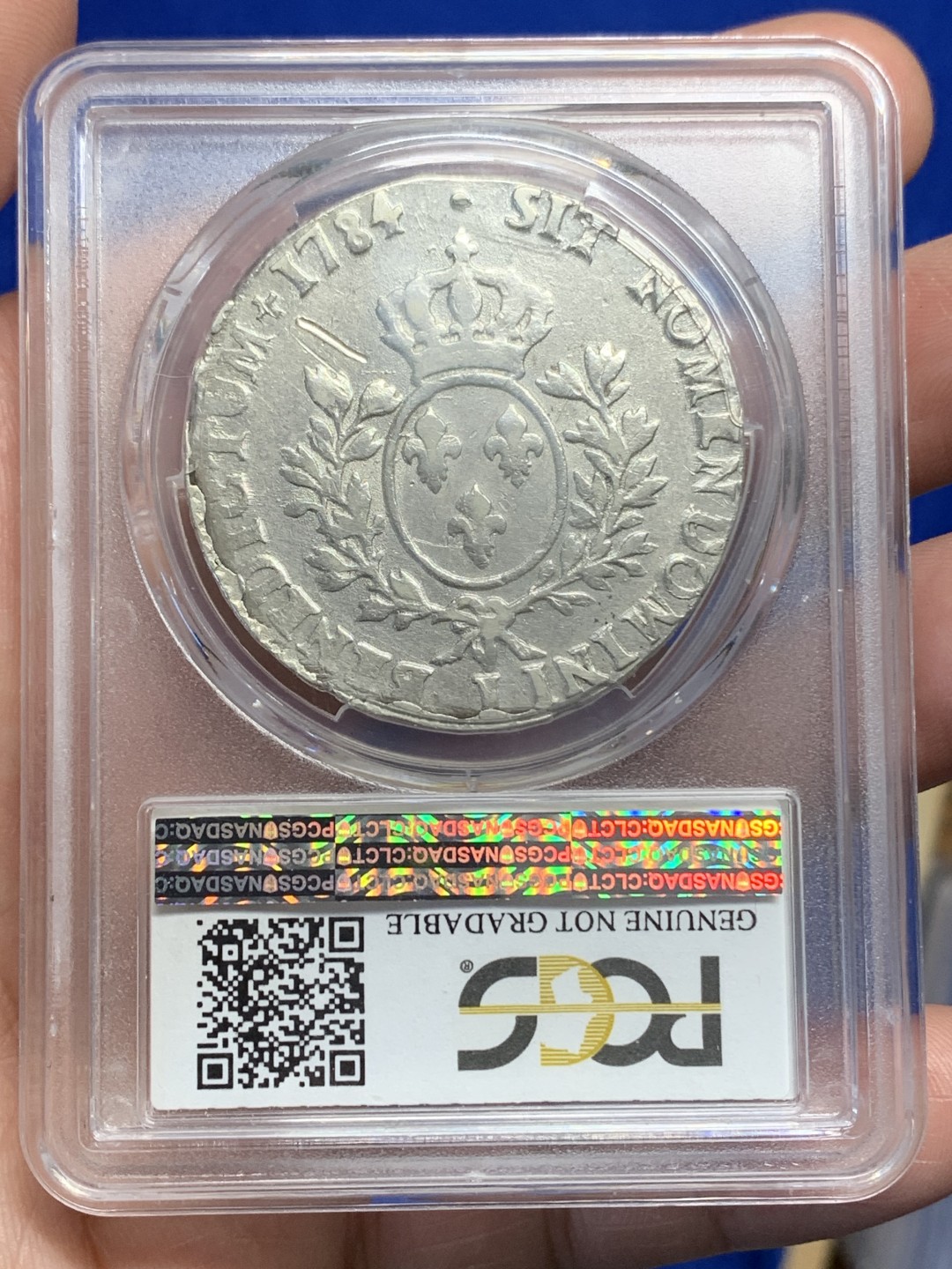 《竞宝斋》第150场-周日，周一，周四 3场 (全场包邮) PCGS-VFD 法国1784年I版路易十六埃居大银币