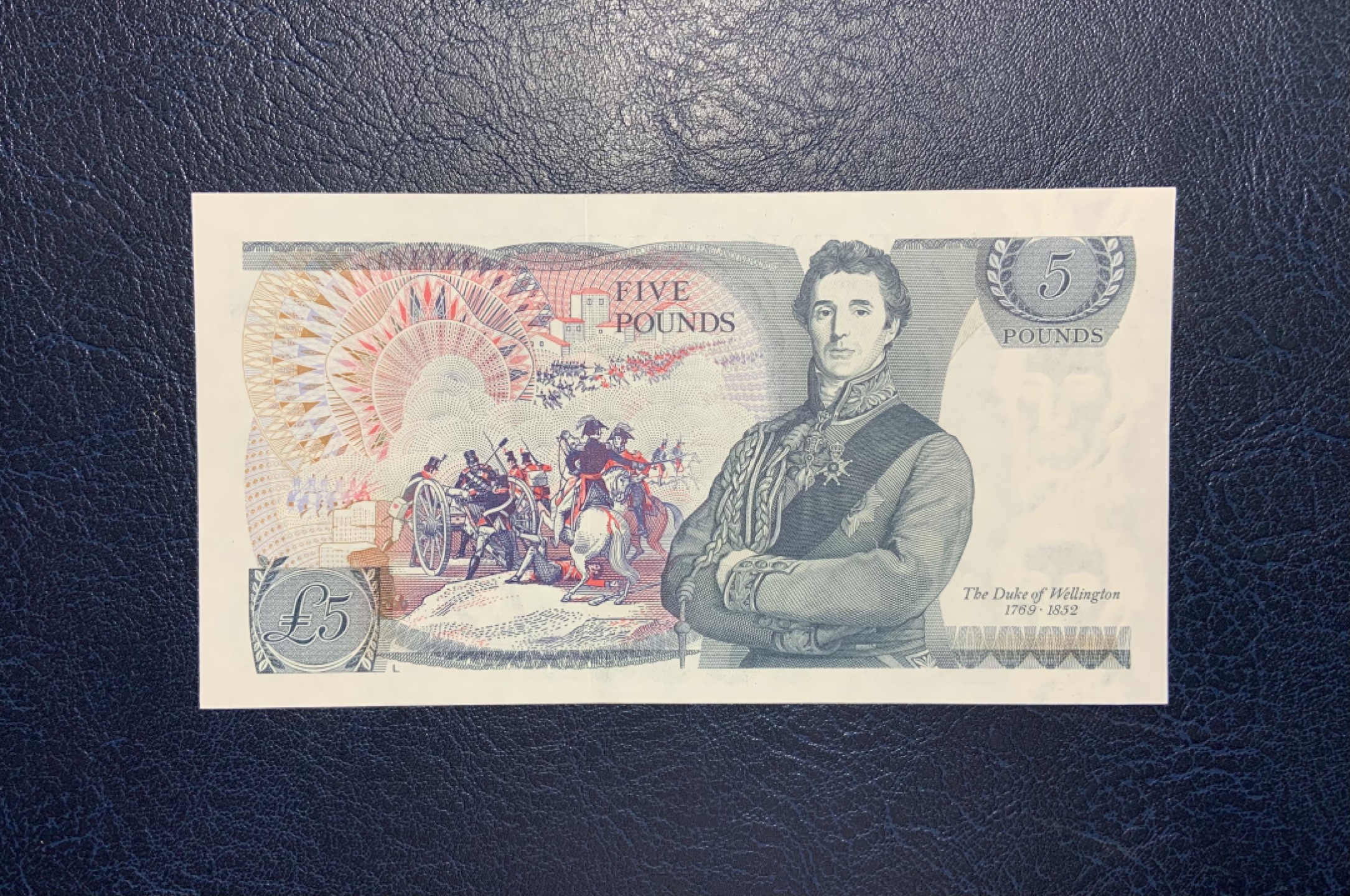 收藏联盟Quantum Auction 第248期拍卖 英国1973-80年5镑 品相UNC- 细节如侧光 威灵顿公爵