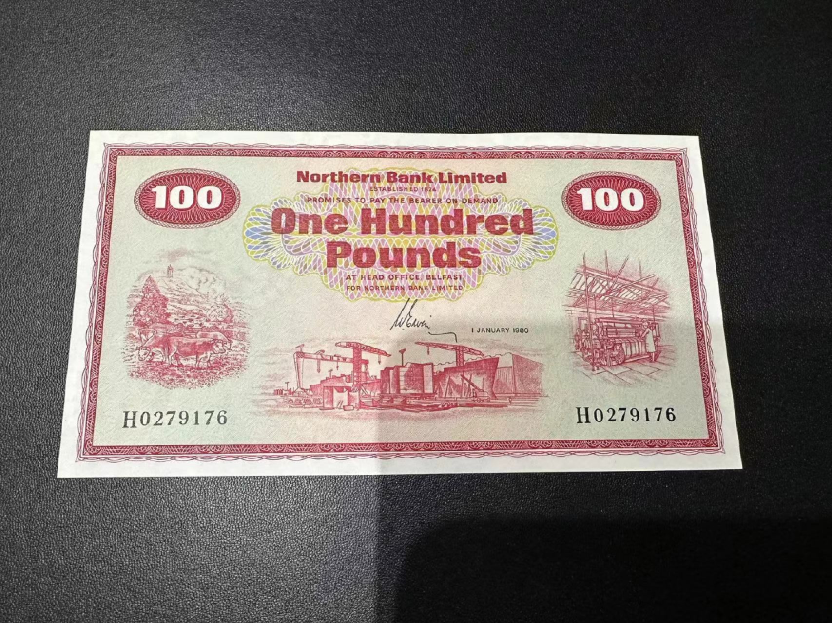 《外钞收藏家》第二百五十八期（连拍第三场） 1980年北爱尔兰100镑 全新UNC