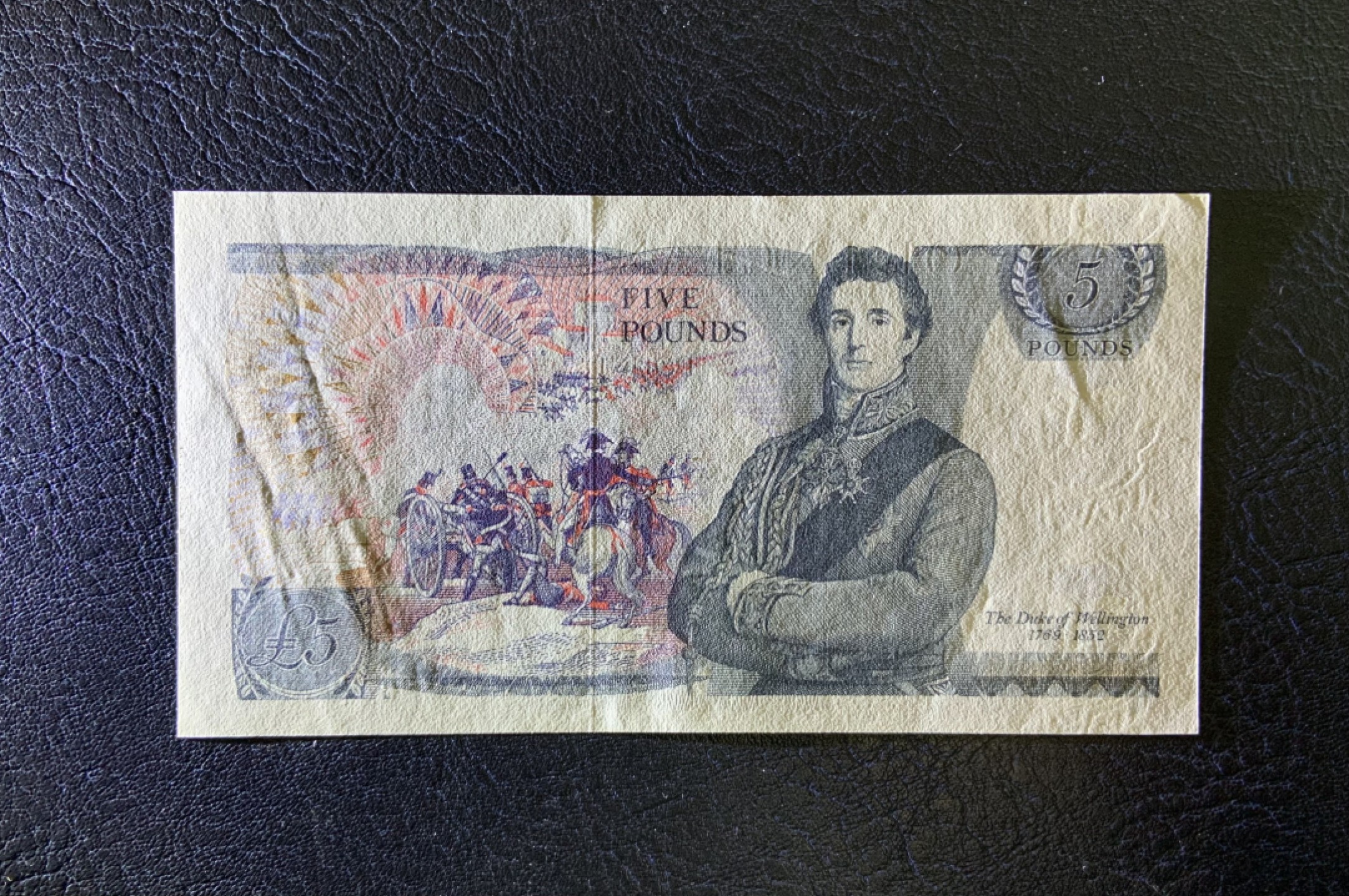 收藏联盟Quantum Auction 第248期拍卖 英国1973-80年5镑 品相UNC- 细节如侧光 威灵顿公爵
