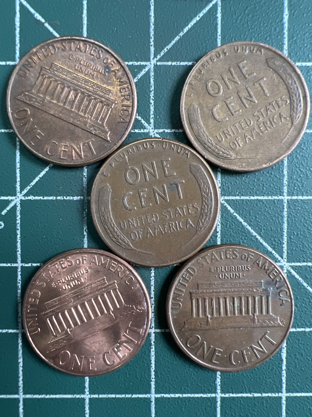 泡泡堂第274期  世界硬币 （无押金，捡漏，全场20包邮，偏远地区除外，接收代拍业务） 美国一美分 5枚