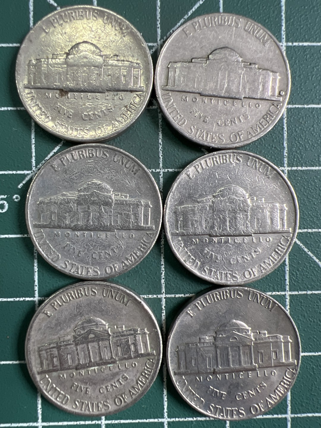 泡泡堂第285期  世界硬币 （无押金，捡漏，全场20包邮，偏远地区除外，接收代拍业务） 美国五美分 6枚