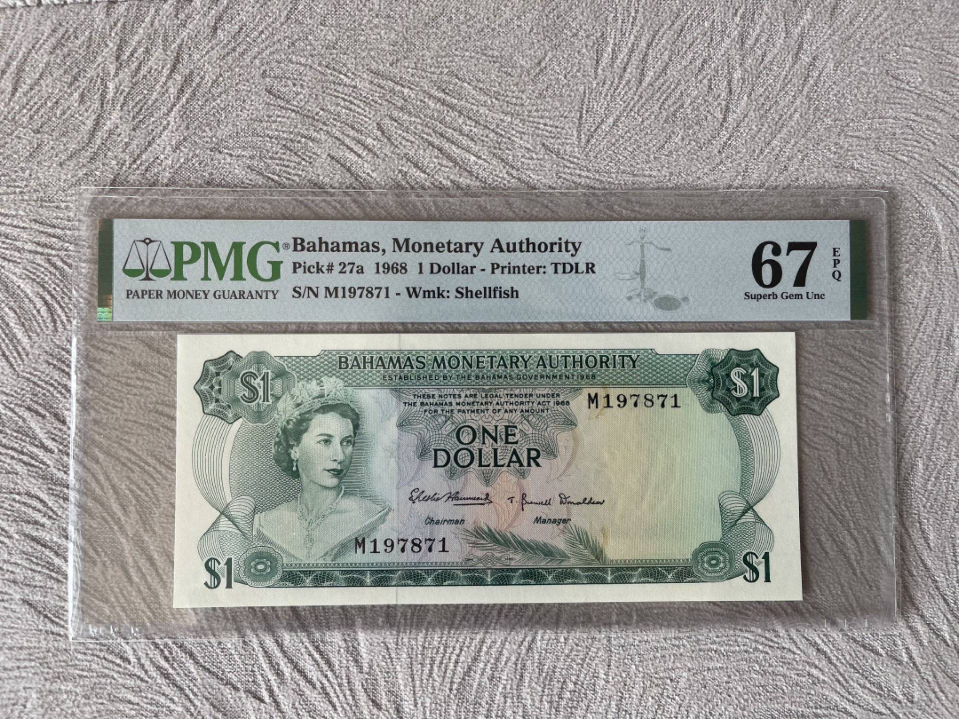 巴哈马纸币1968年1元