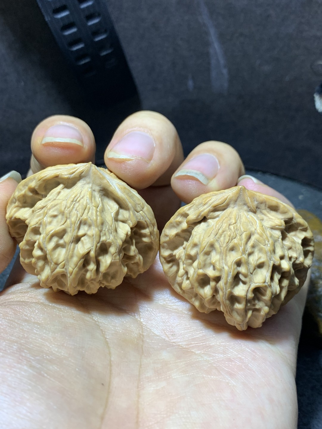 仅此一对，精美盘山公子帽文玩核桃麻核桃一对！
