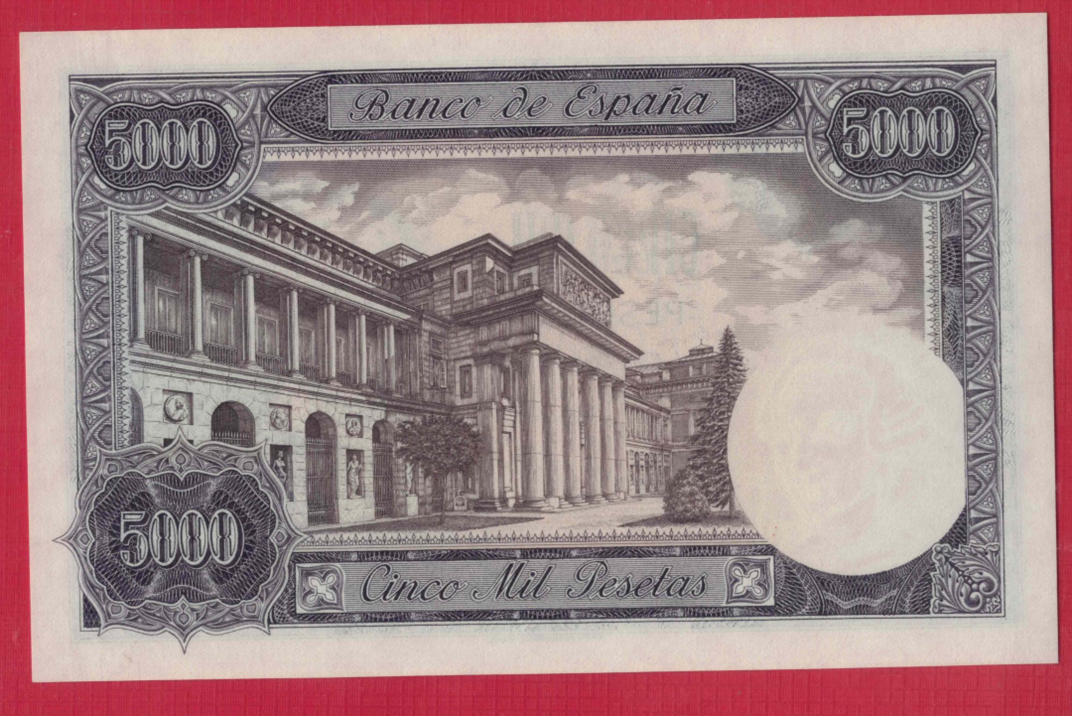 西班牙5000比塞塔 1976年(1978年) P-155 欧洲纸币 实物图 UNC