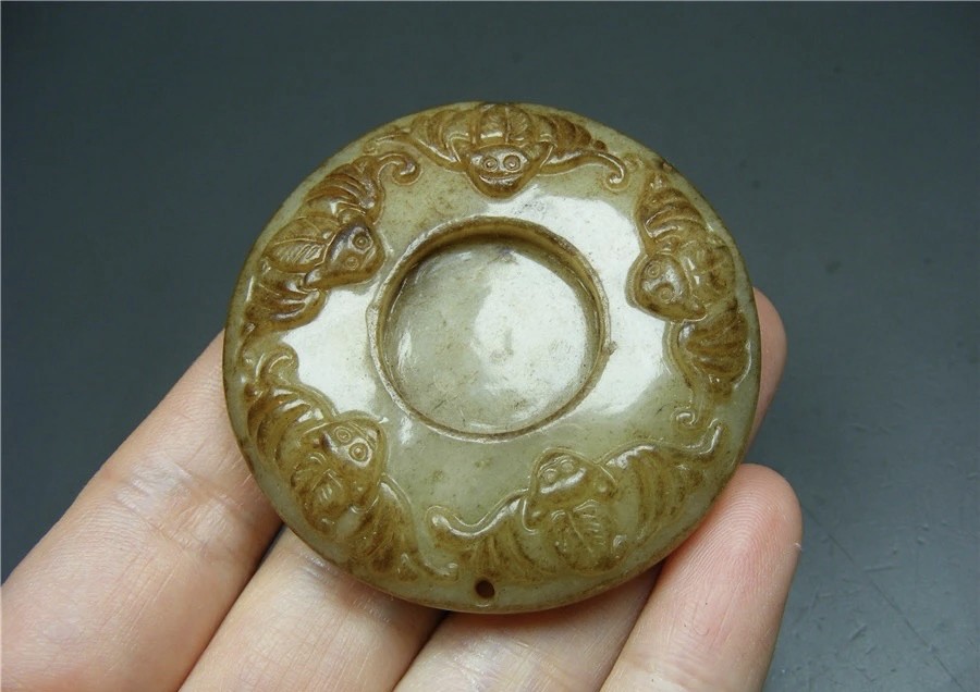 ｜冷门出品｜精选专拍·第贰拾柒场· 地方玉浮雕五福捧寿圆形大水盂
