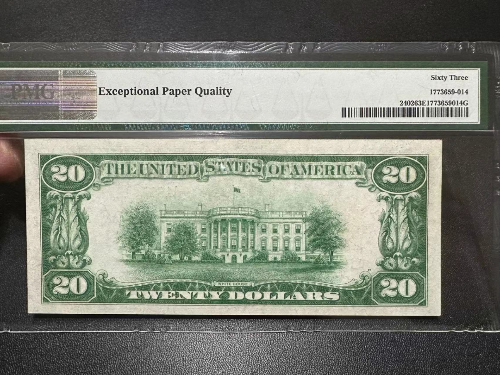 《外钞收藏家》第二百五十八期（连拍第三场） 1928年金库印20美元 MG63E