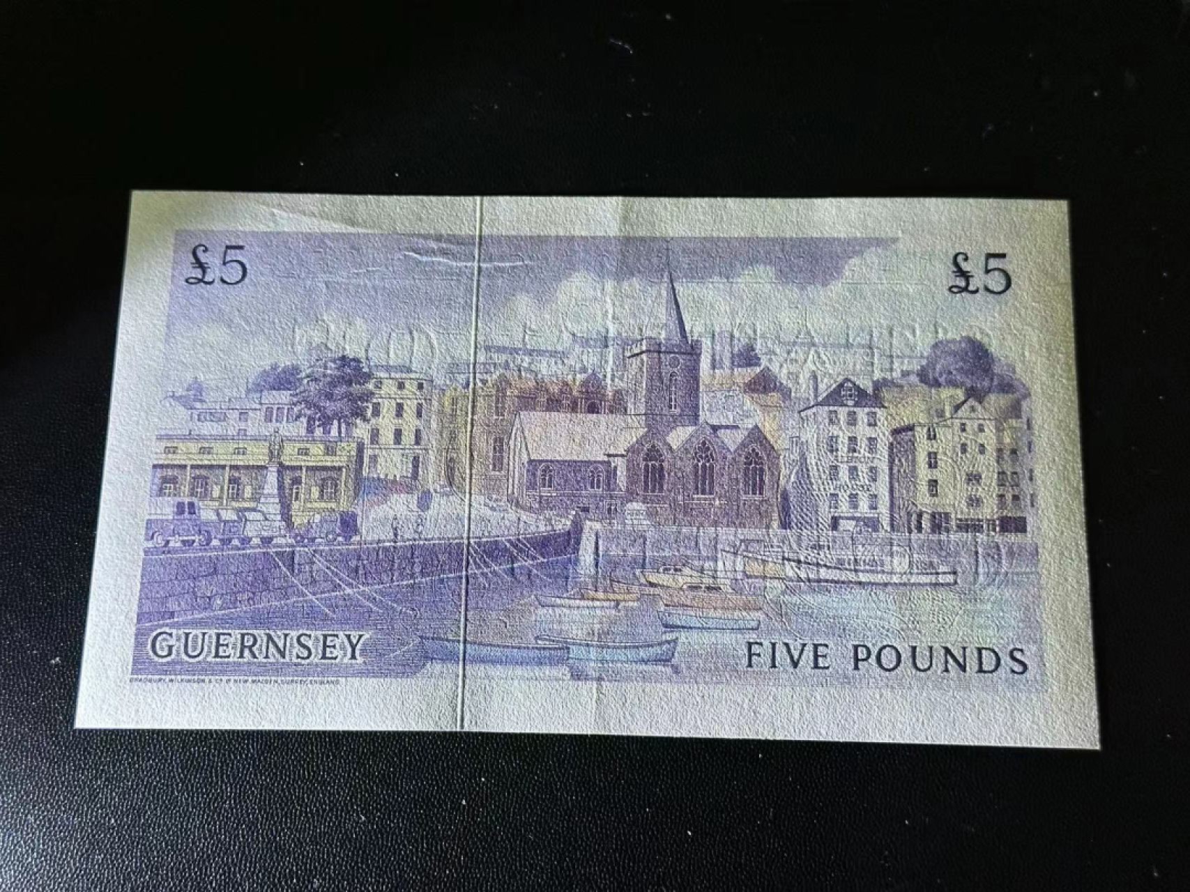 《外钞收藏家》第二百五十八期（连拍第三场） 经典彩背 根西5镑 AU品相