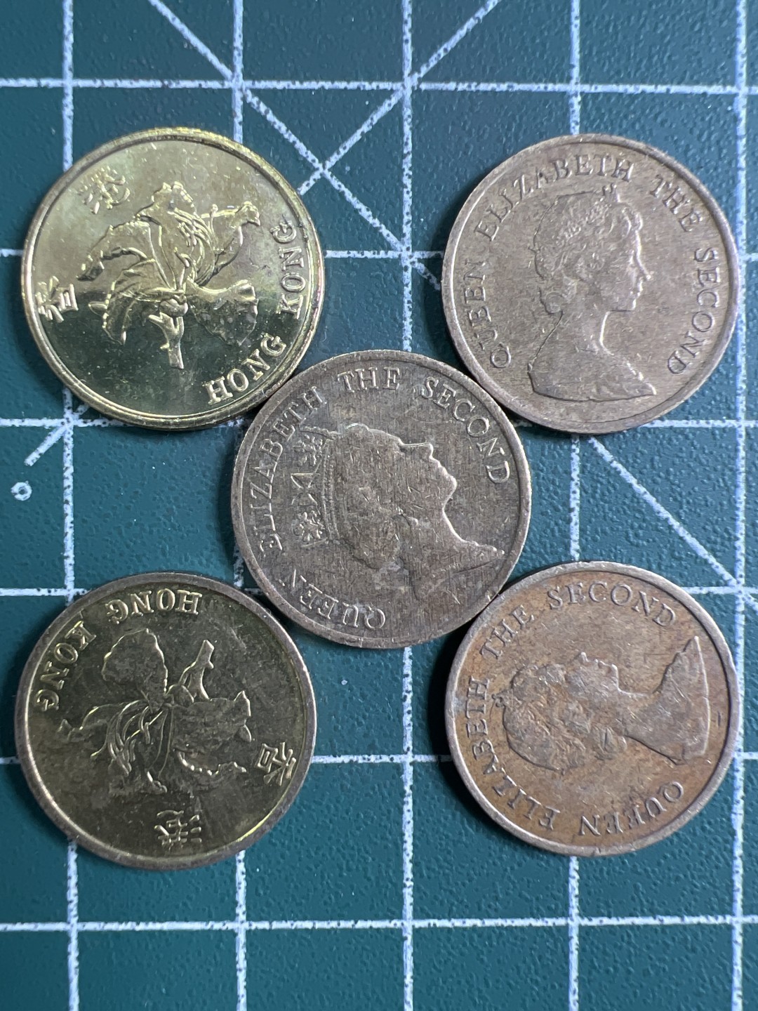 泡泡堂第285期  世界硬币 （无押金，捡漏，全场20包邮，偏远地区除外，接收代拍业务） 香港一毫 5枚