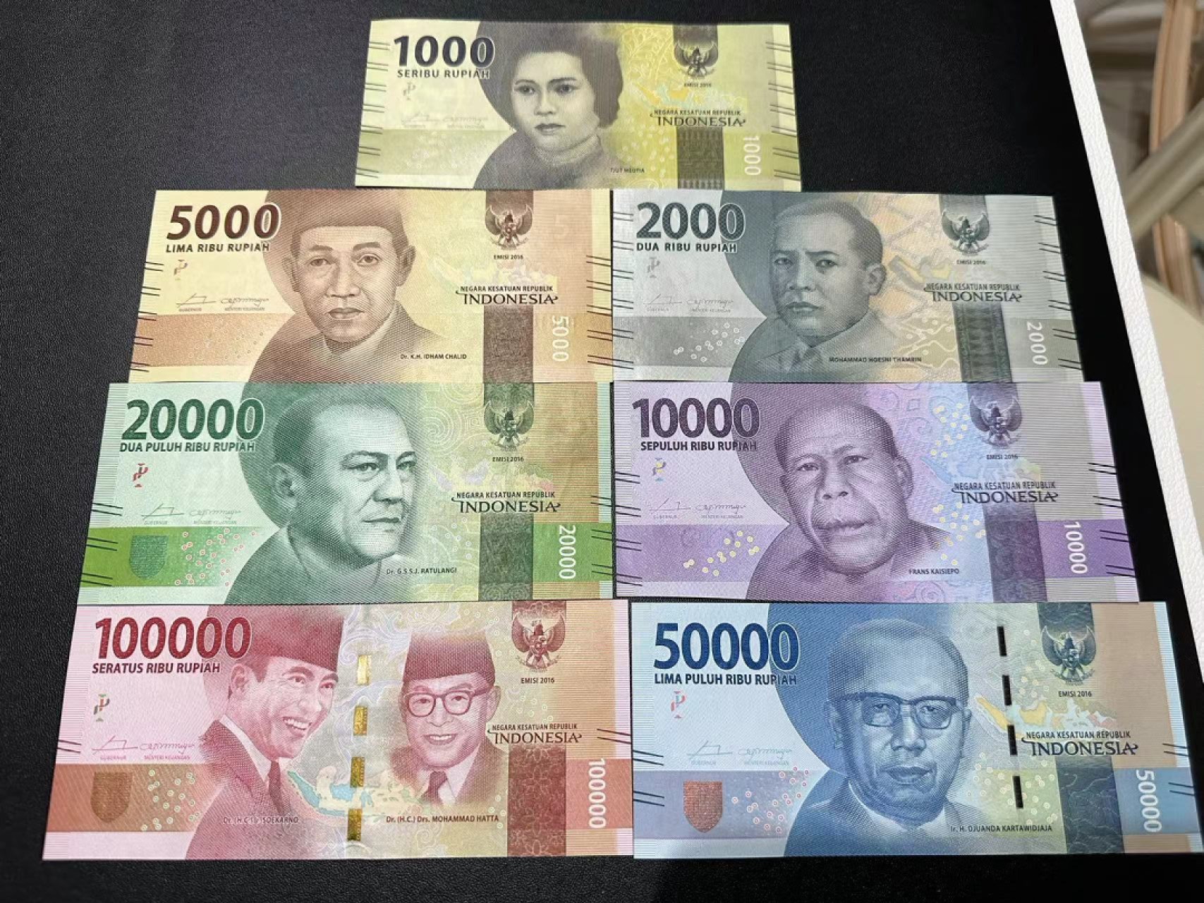 《外钞收藏家》第二百五十八期（连拍第三场） 印度尼西亚一套 7张 全新UNC