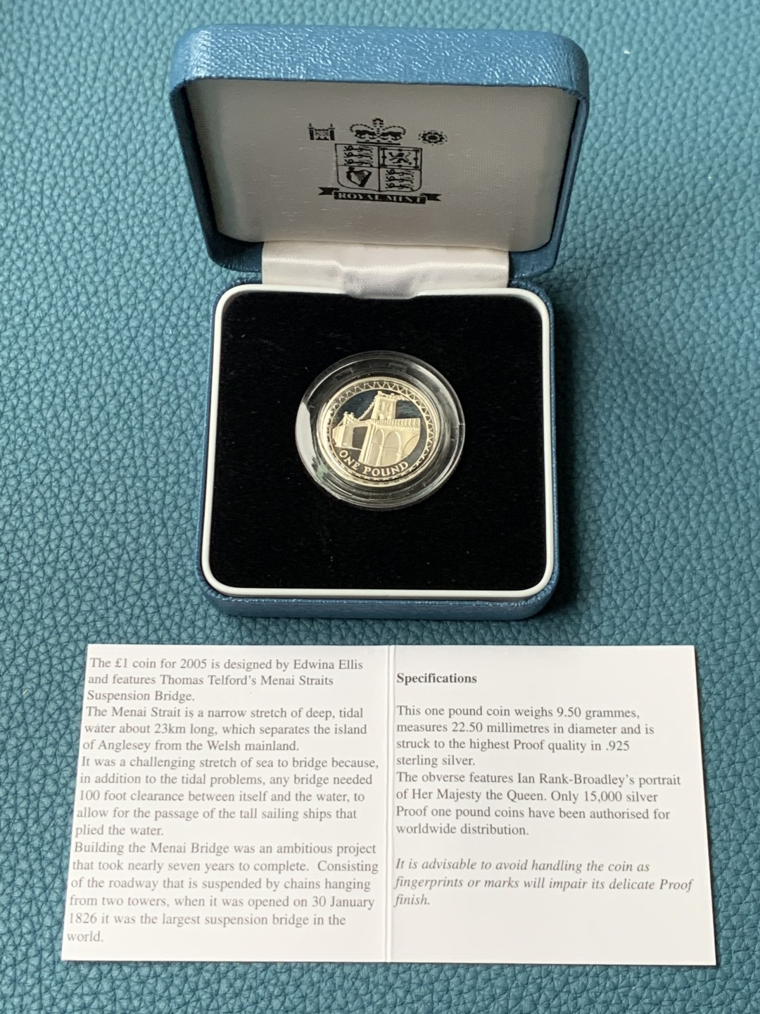 《竞宝斋》第151场-周日，周一，周四 3场 (全场包邮) 原盒证书 英国2005年 1镑 精制银币