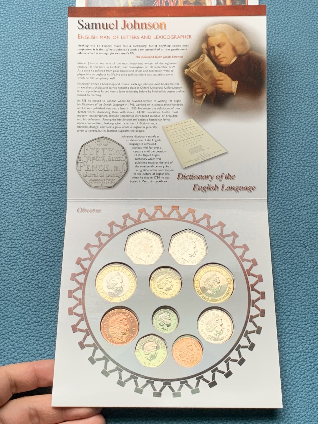 《竞宝斋》第151场-周日，周一，周四 3场 (全场包邮) 卡装 英国2005年 十枚套 最大面值两枚2镑纪念币 较少的年份