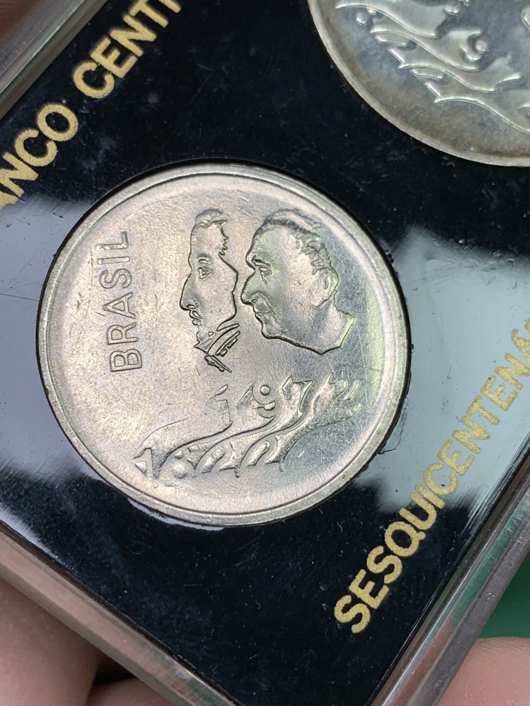 《竞宝斋》第151场-周日，周一，周四 3场 (全场包邮) 巴西 1972年 1克鲁泽 和20克鲁泽银币 一对