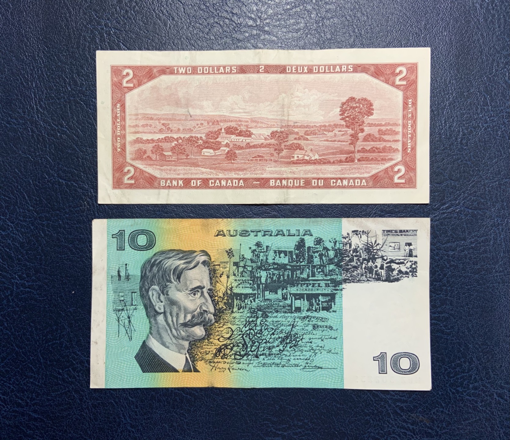 收藏联盟Quantum Auction 第248期拍卖 加拿大1954年2元和澳大利亚1991年5元 非全新 品相如图 