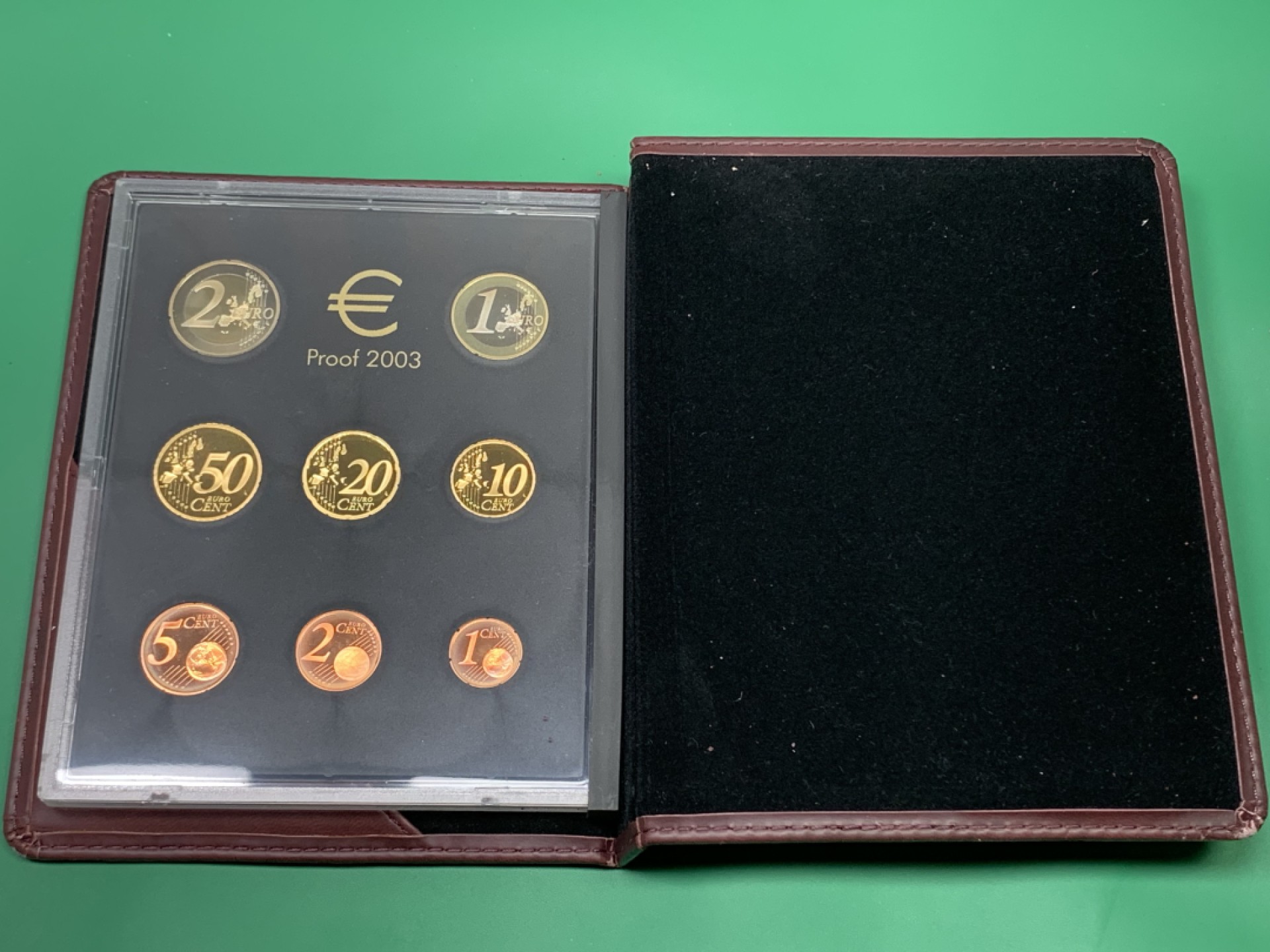 《竞宝斋》第151场-周日，周一，周四 3场 (全场包邮) 原盒 奥地利2003年 欧元八枚套 精制币 非常罕见