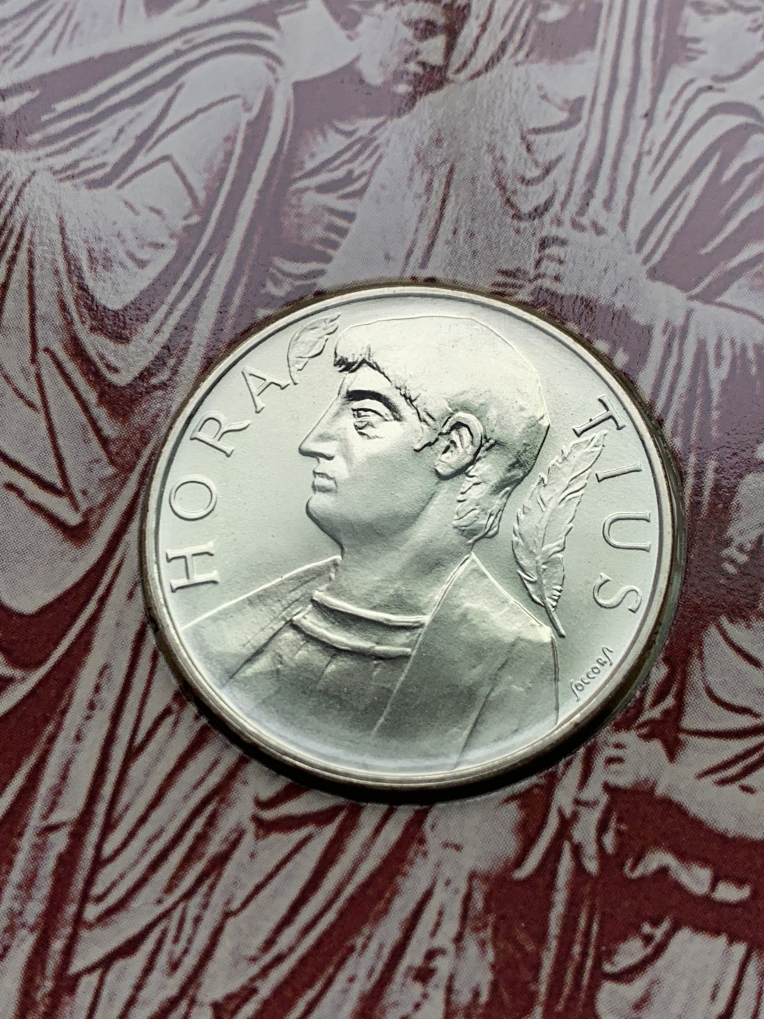 《竞宝斋》第151场-周日，周一，周四 3场 (全场包邮) 意大利1993年，赫拉斯500里拉纪念银币，原册自带说明