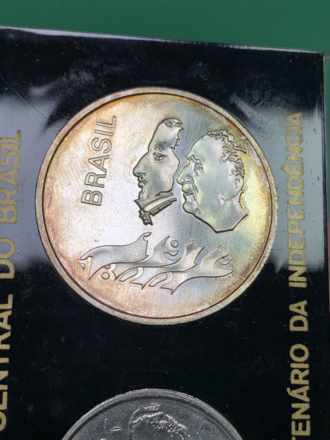 《竞宝斋》第151场-周日，周一，周四 3场 (全场包邮) 巴西 1972年 1克鲁泽 和20克鲁泽银币 一对