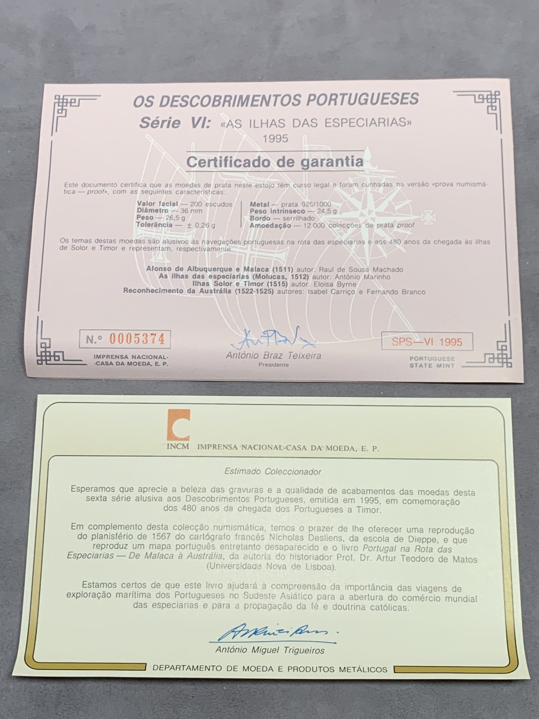 《竞宝斋》第151场-周日，周一，周四 3场 (全场包邮) 原盒 葡萄牙1995年 大航海系列 200埃斯库多 精制大银币 24.5克 四枚一组
