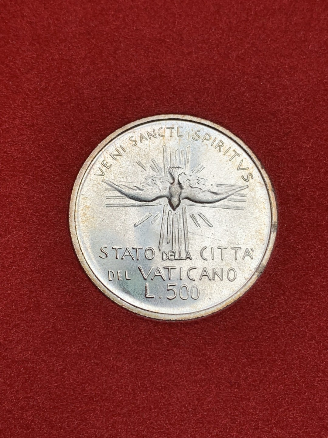 《竞宝斋》第151场-周日，周一，周四 3场 (全场包邮) 红本本 梵蒂冈1978年 教皇缺位 500里拉银币 稀少年份