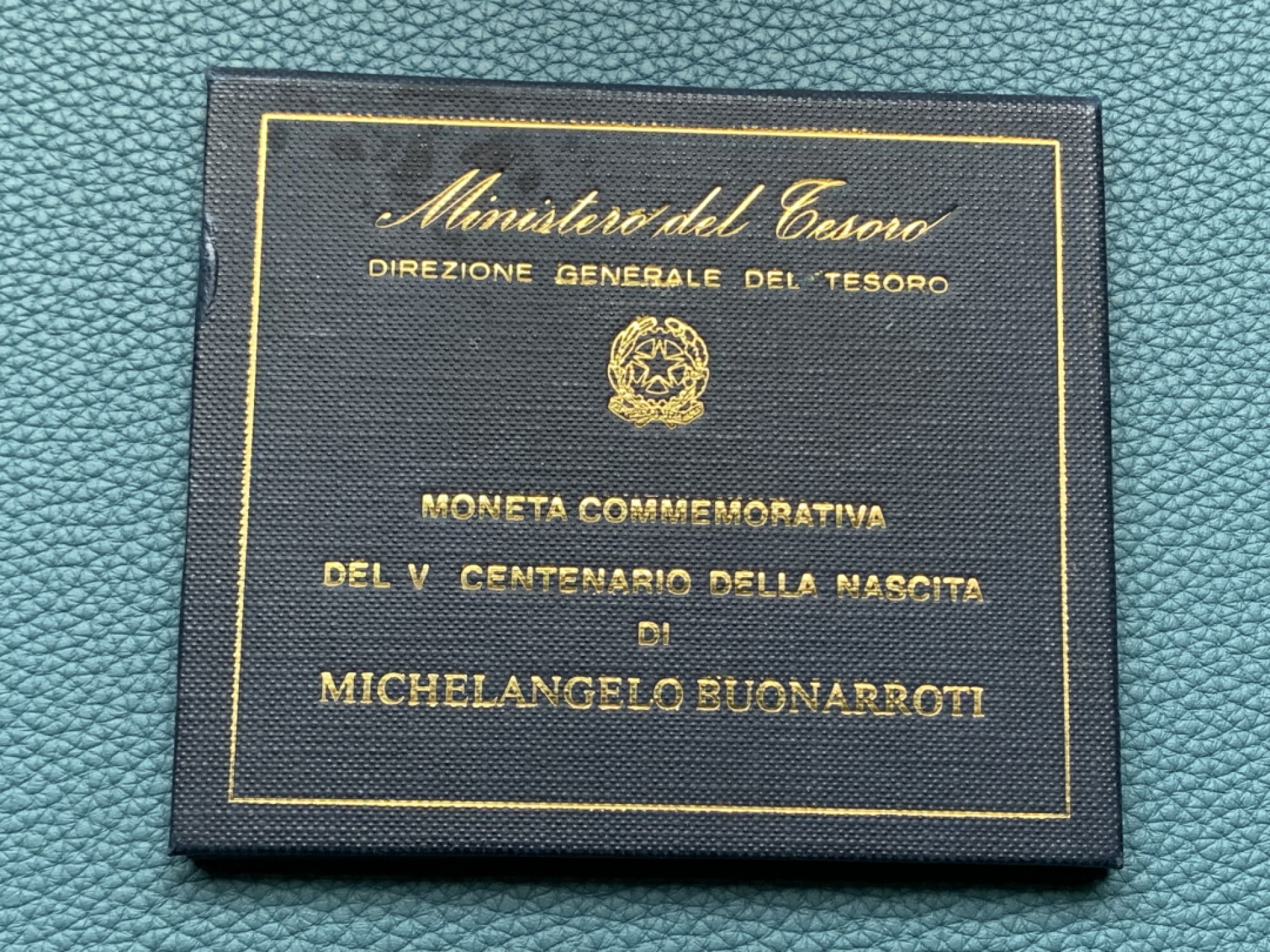 《竞宝斋》第151场-周日，周一，周四 3场 (全场包邮) 卡装 意大利1975年 米开朗基罗 500里拉银币 