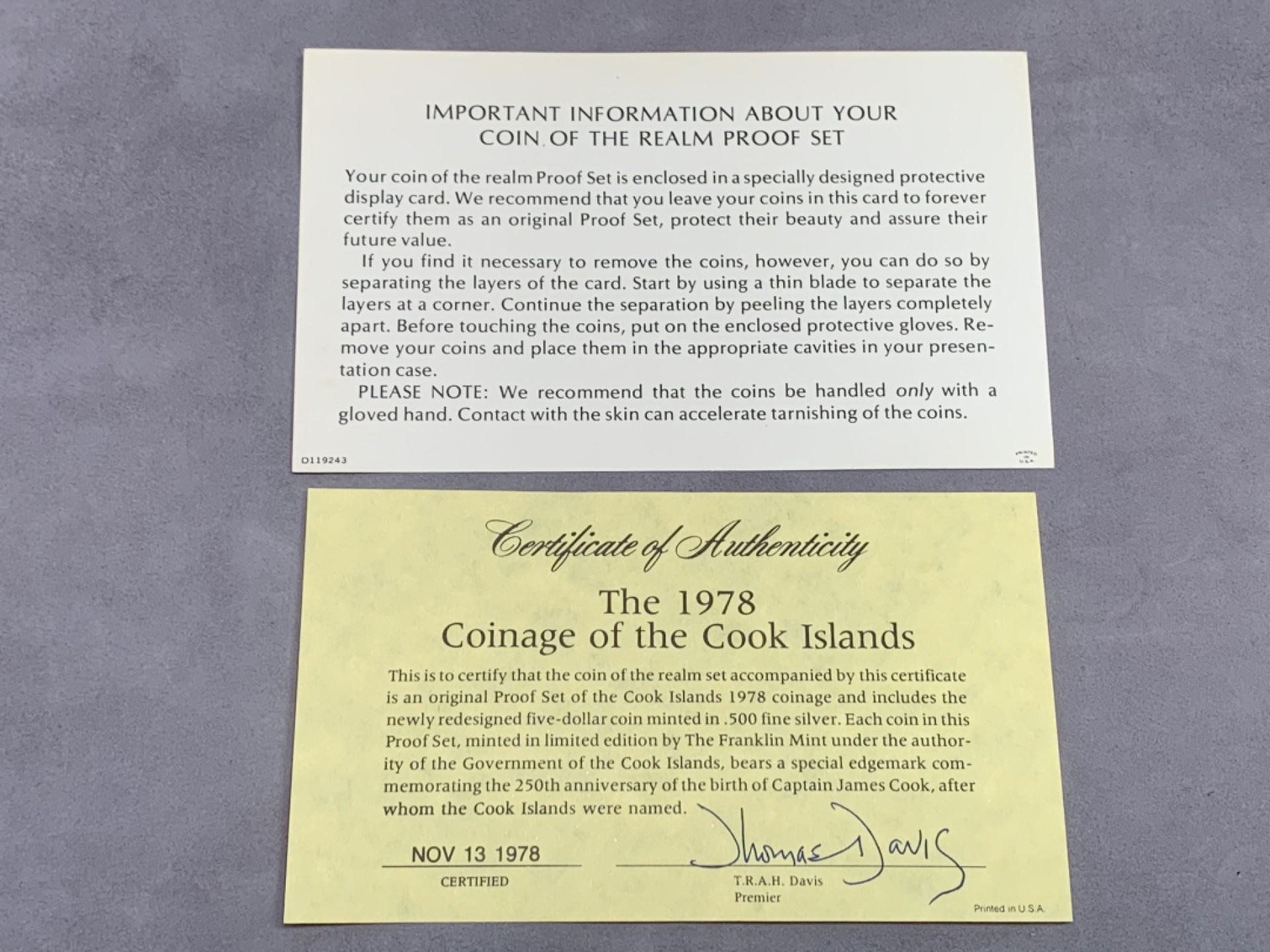 《竞宝斋》第151场-周日，周一，周四 3场 (全场包邮) 原盒 库克群岛1978年 八枚套精制币 其中最大的五元是大银币