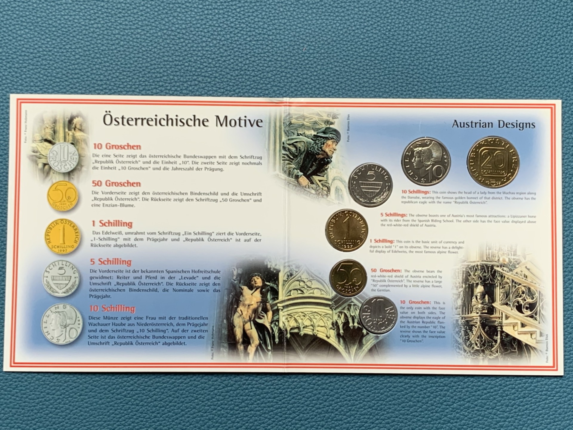 《竞宝斋》第151场-周日，周一，周四 3场 (全场包邮) 卡装 奥地利1997年 六枚不同面值 原厂封装